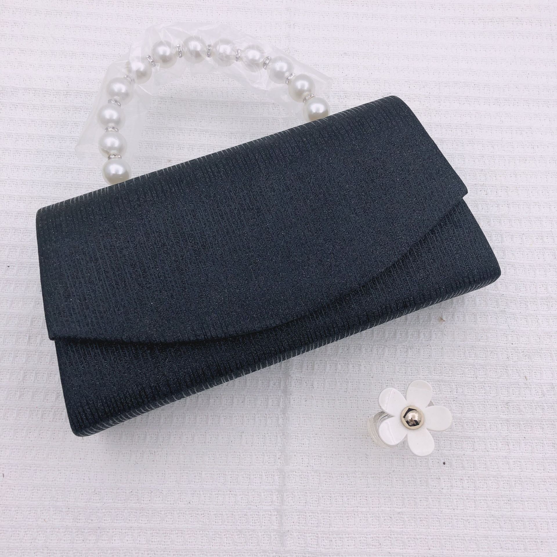 Nuova borsa da donna con perle, ideale per il commercio estero transfrontaliero, versatile per matrimoni e damigelle, borsa elegante, pochette da sera semplice._voghion.com