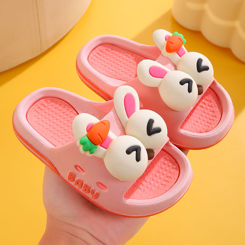 Zapatillas frías para niños de verano, niños y niñas pisando la sensación de excremento para bebés antideslizantes de fondo suave baño interior para padres e hijos, niños pequeños y medianos