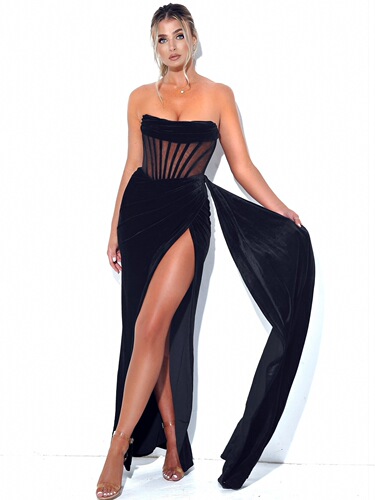 Elegant Women New Party Dress tight tube top banquet dress slim dress for women