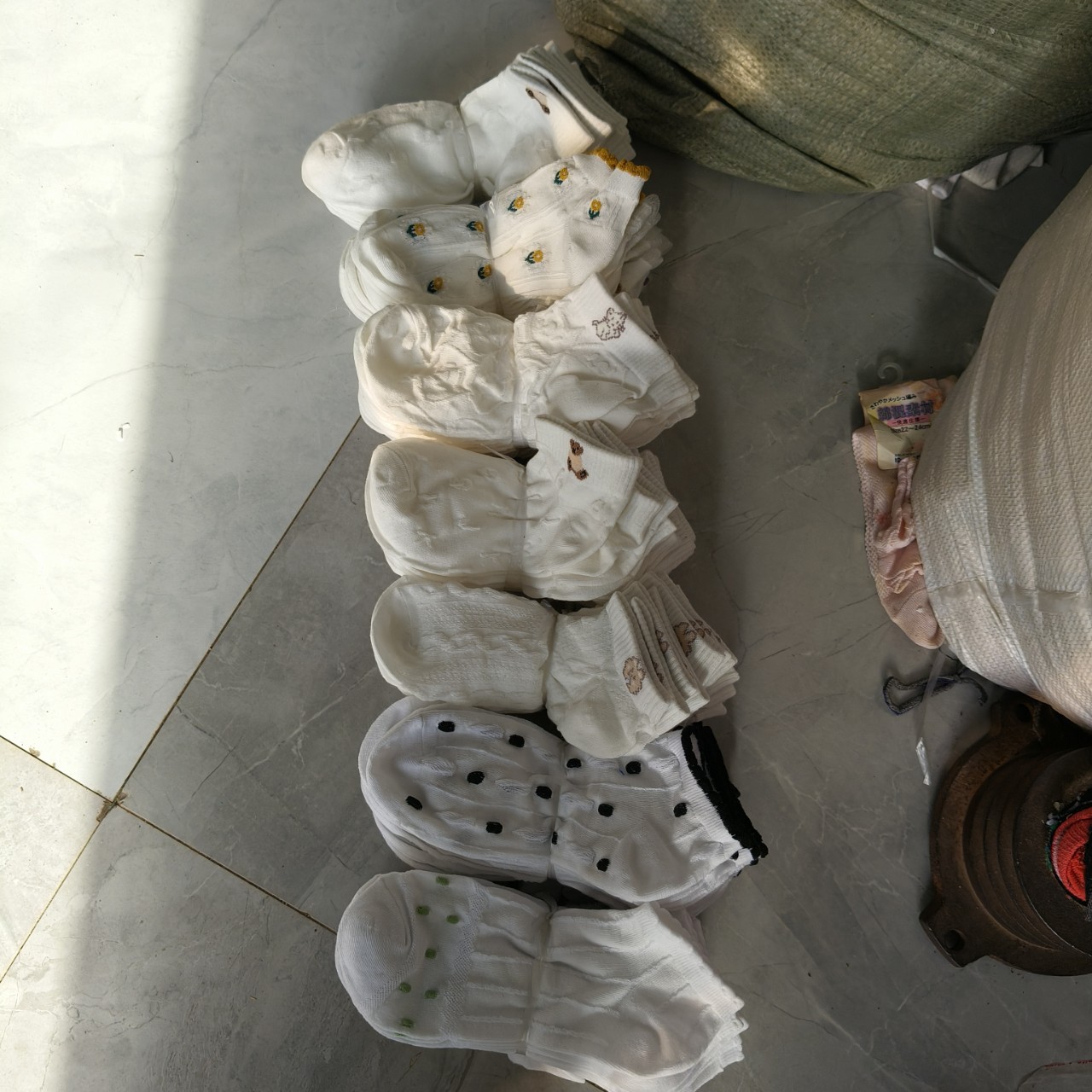 3-Pack Women's Short Socks, Summer Thin Style, Forest-Style Lace, Fresh Embossed Women's White Socks