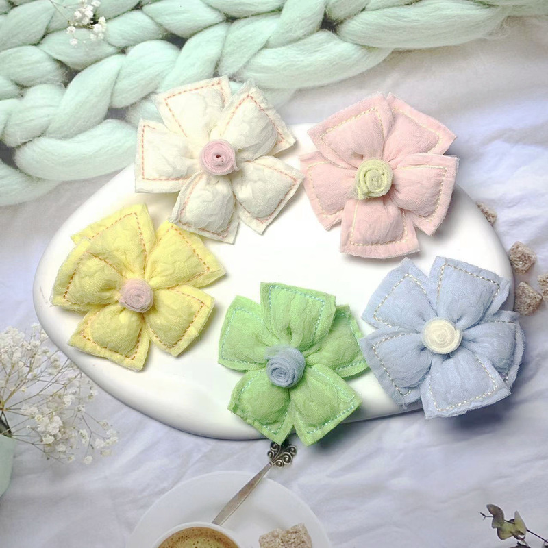 New Lace Front Embroidered Cotton-Filled Five-Petal Flower Kidsren's Corsage Hairband Dry Hair Hat Clothing Decorative Accessories Accessories New Lace Front Embroidered Cotton-Filled Five-Petal Flower Kidsren's Corsage Hairband Dry Hair Hat Clothing Decorative Accessories Accessories
