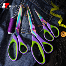 跨境爆款三件套彩钛剪刀不锈钢办公文具剪家用裁缝剪手工剪工艺剪