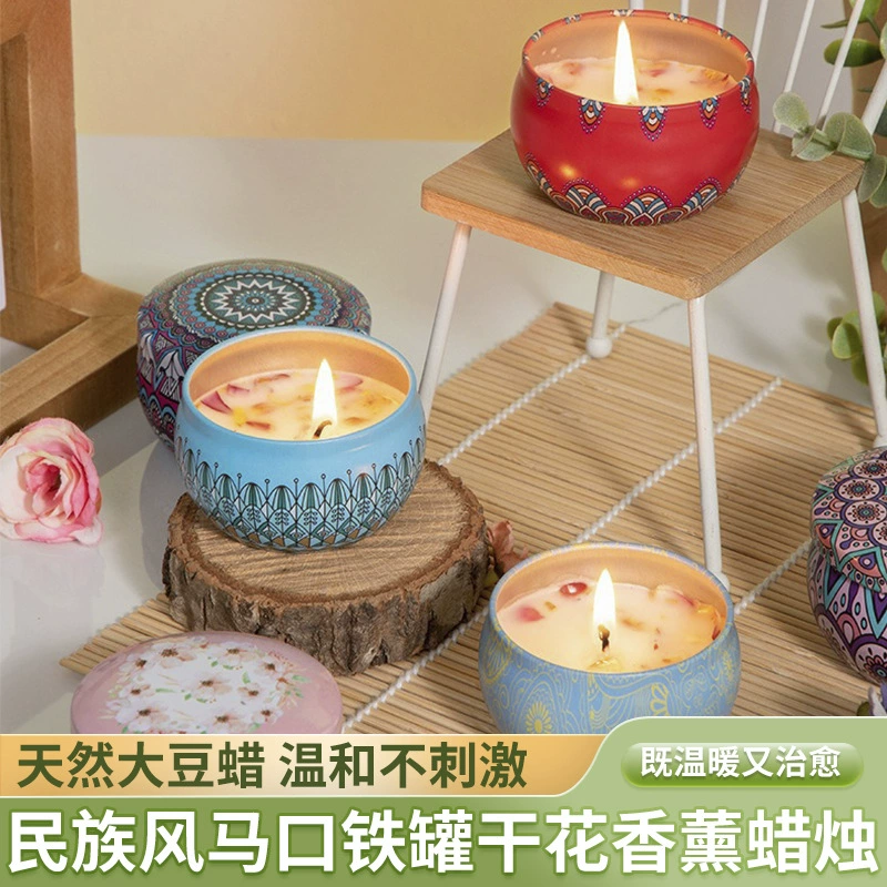 Соевый воск Сухие цветочные ароматерапевтические свечи свадебные подарки вечной жизни