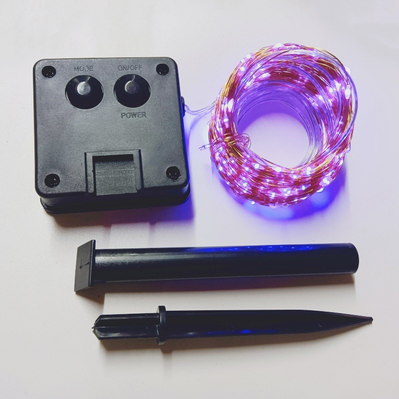 LED luz de alambre de cobre al aire libre luz solar cadena de luz jardín impermeable gypsophila atmósfera de decoración navideña luz de color pequeña al por mayor