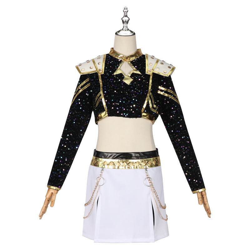 猎魔女团k-pop韩流黑金表演服cos鲁米佐依米拉电影同款演出服服装|undefined
