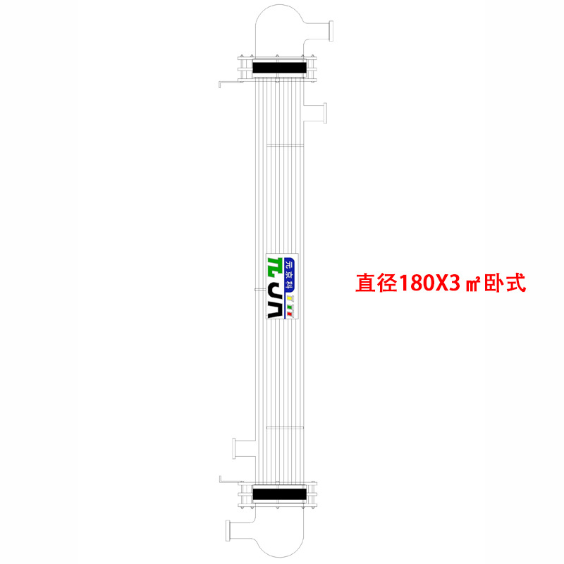 透明耐高温玻璃螺旋管列管冷凝器图纸  高硼硅盘管式冷凝器图纸