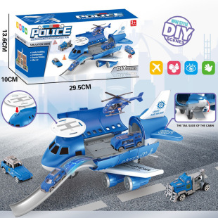Export Amazon creative engineering car rail car Boys and Girls children parking toy storage aircraft model
