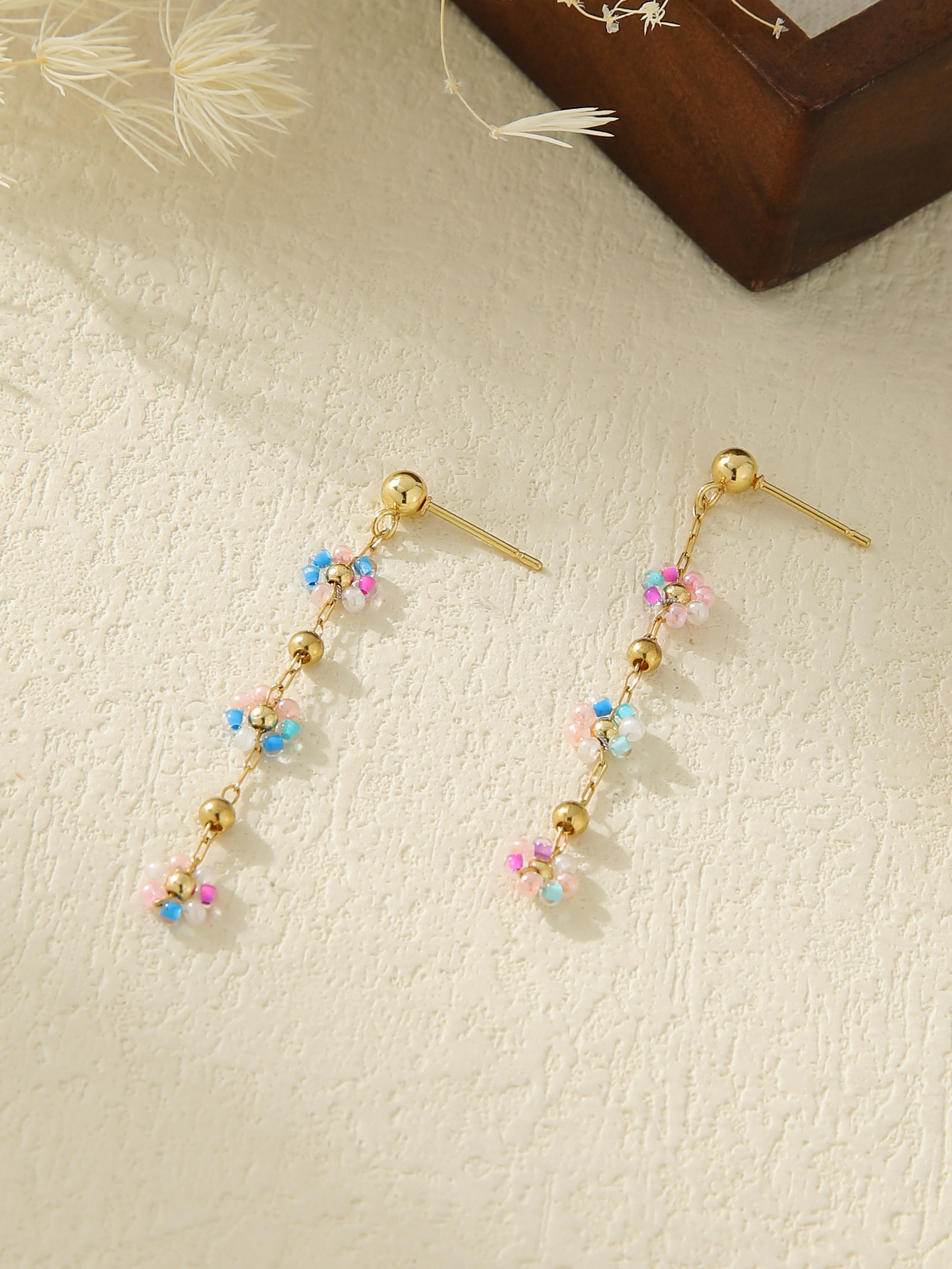 Drop Earrings Classification 1 Pair Quantity Holiday, Daily Occasion 1 Pair Modern Style Classic Style Flower Daisy 304 Stainless Steel Stainless Steel Earrings