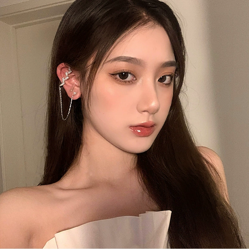 Earrings, universal ear clips, high-quality style, light luxury style, internet celebrity