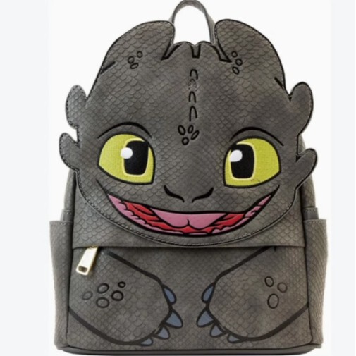 How to Train Your Dragon Toothless Loungefly Anime Backpack Fashion Trendy Casual Backpack Same Style for Men and Women