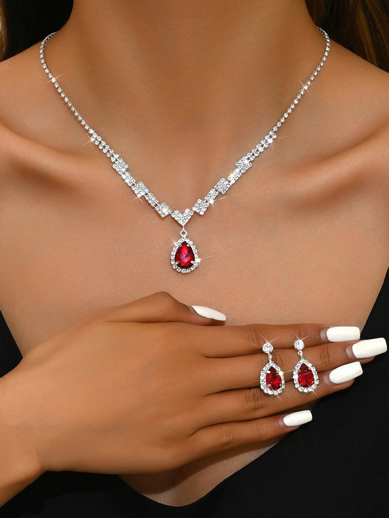 Directo de fábrica por lotes moda fotografía la boda accesorios pendientes collar pulsera traje combinación múltiples opciones