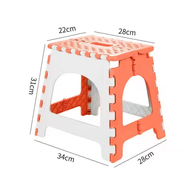 Taburete de plástico plegable portátil hogar viaje al aire libre portátil de ahorro de espacio engrosada durable niños adultos silla