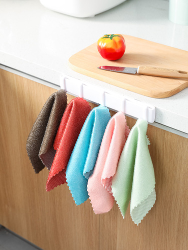 Dishwashing cloth, fish scale rag, lazy cleaning kitchen supplies, glass table towel, household absorbent needle-punched rag