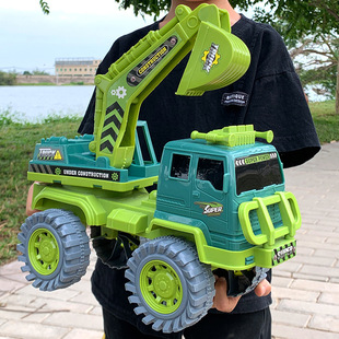 Large Excavator Toy Car Sliding Engineering Vehicle Boy Toy Dump Truck Children