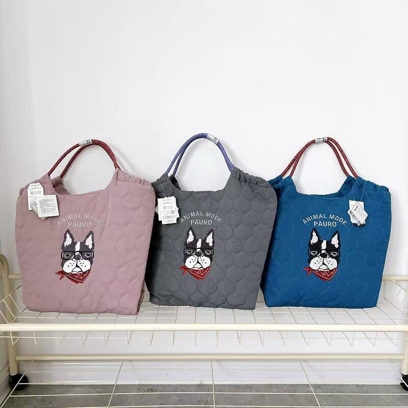 Japan Kusuguru Genuine Embroidered Paul Quilted Handbag Shoulder Bag Shopping Commuting Bag 623 Japan Kusuguru Genuine Embroidered Paul Quilted Handbag Shoulder Bag Shopping Commuting Bag 623