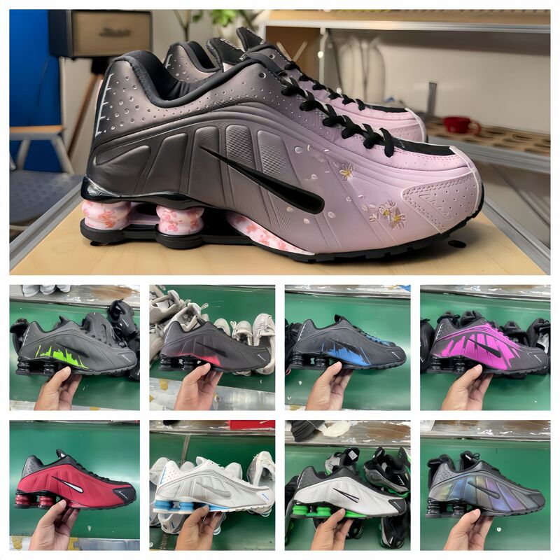 Cross-Border 36-46 Men's Outdoor Sports Air-Cushion Shoes Shoxr4 Neymar Collaboration Colorful Men's and Women's Air Column Running Shoes 1 Cross-Border 36-46 Men's Outdoor Sports Air-Cushion Shoes Shoxr4 Neymar Collaboration Colorful Men's and Women's Air Column Running Shoes 1