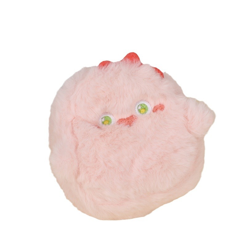 Corazón de una niña lindo pequeño monstruo bolso de cambio de peluche bolso de monedas de auriculares portátiles bolso de almacenamiento multifuncional bolso de llaves
