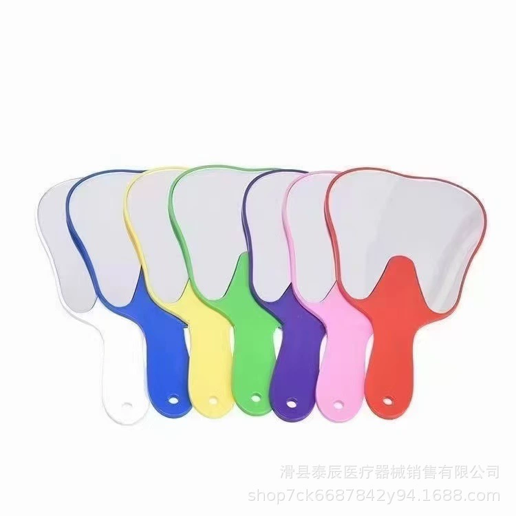 Зеркало стоматологическое, ротовое зеркало в форме зуба для стоматологических клиник, ручное зеркало, стоматологическое зеркало, маленькое стеклянное зеркало в форме зуба, медицинское качество.