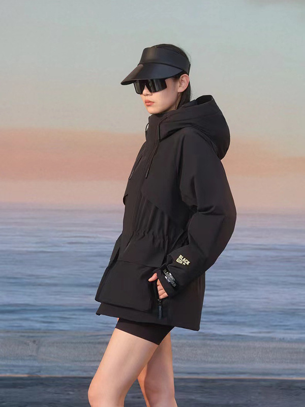 杨幂同款白鹅绒服收腰风壳4.0户外羽绒服女2025短款冬季新款外套|undefined