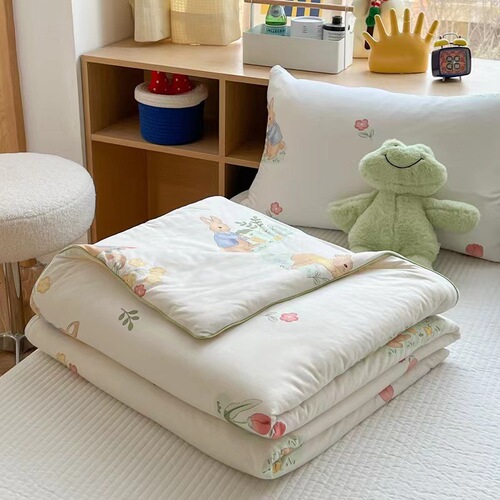 ins soft type A mother and baby grade milk silk knitted summer cool quilt summer machine washable summer thin quilt summer quilt air-conditioned quilt