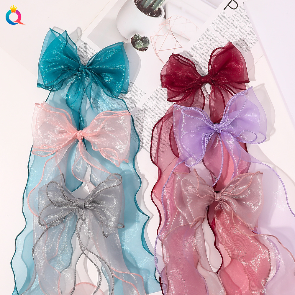 Women's Elegant Sweet Bow Knot Gauze Iron Hair Clip display picture 4
