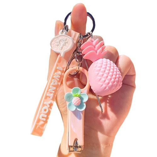 DIY cartoon PVC soft rubber 3D new character keychain, cute keychain ring, activity keychain