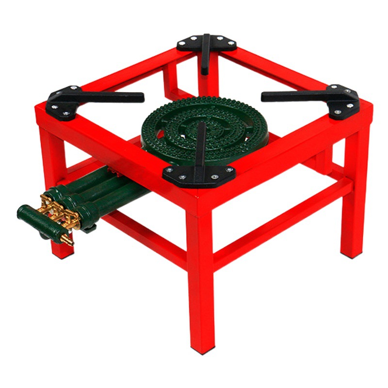 Estufa portátil al aire libre de suministro directo de fábrica con soporte estufa de hierro fundido estufa de gas de alta potencia doble anillo tres anillos cuatro anillos