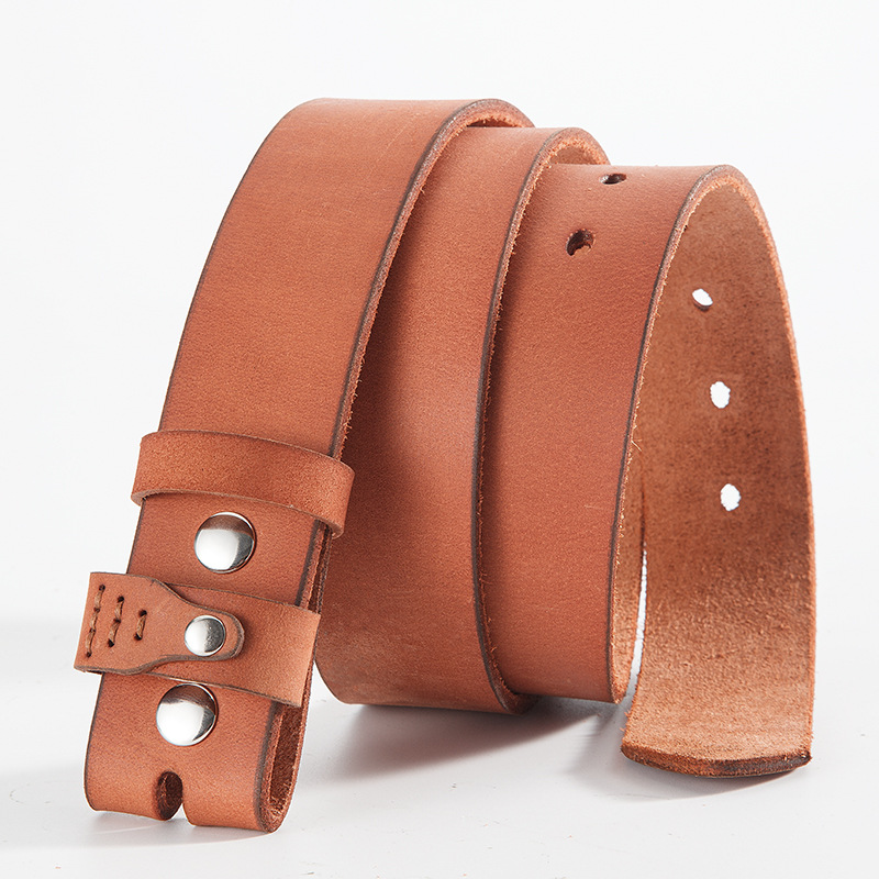 男士皮带真皮复古一体式牛皮无扣腰带男款休闲针扣替换皮带工厂店