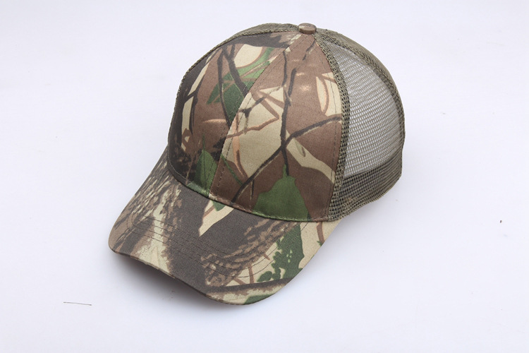 Outdoor Sun Protection Quick Drying Hat With Jungle Leaves Men's And Women's Camouflage Fashionable Baseball Cap_voghion.com
