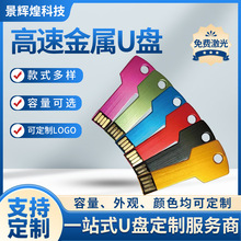创意钥匙金属u盘大容量可定制宣传礼品印logo公司展会迷你手机U盘