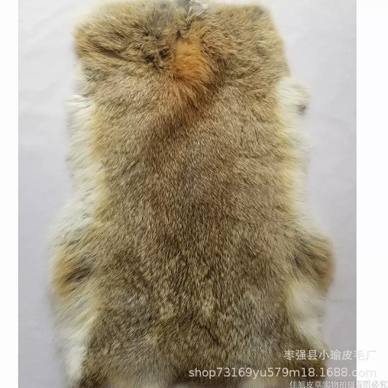 批发定制兔皮整张天然颜色染色毛皮原料尺寸定制