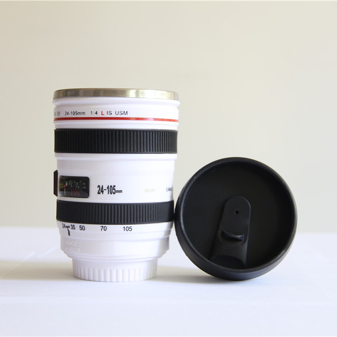 Regalo Taza para estudiantes Cámara de pareja creativa Lente de taza de agua SLR Taza de café de acero inoxidable de quinta generación al por mayor