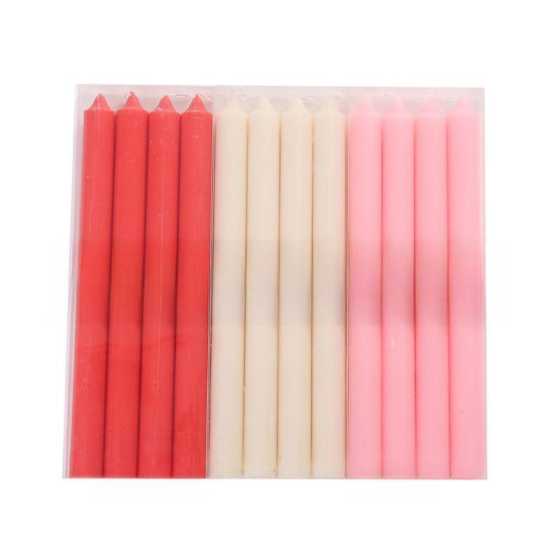 European classic red and white straight rod candle Emergency long…