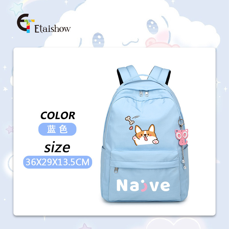 Mochila escolar para estudiantes de primaria y secundaria, versión coreana de color sólido, gran capacidad, estilo moderno para mujer
