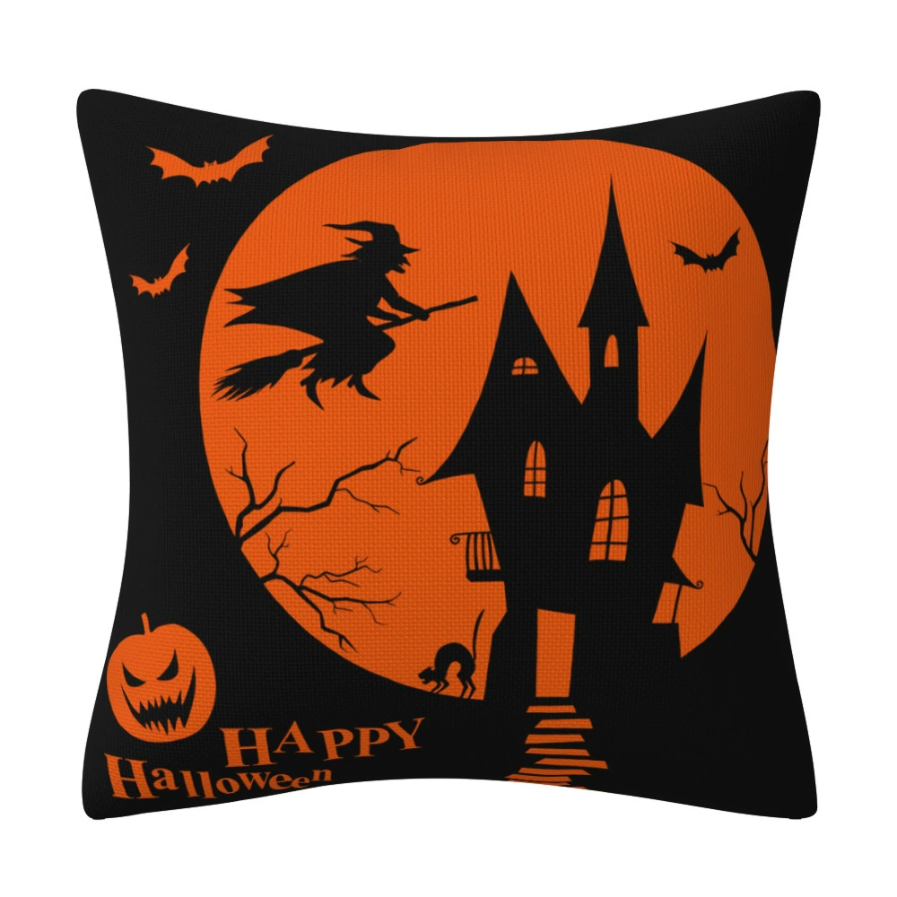 Pillow, orange pillowcase, decorations, sofa, Amazon, halloween