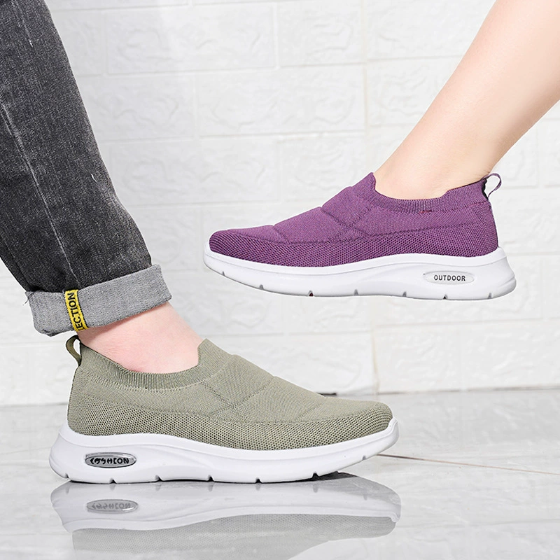 Внешняя торговля Весенняя новая Летающая тканая дышащая повседневная обувь, дышащая удобная мягкая Нижняя пара кроссовок, флеш-одежда, трансграничная одиночная обувь