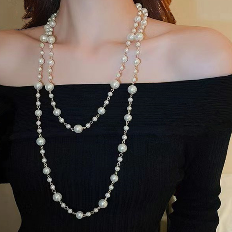 Collana di perle a più strati per donna gioiello elegante raffinato_voghion.com