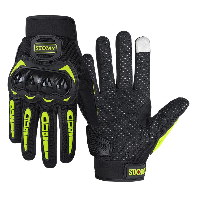 Guantes de motocicleta para hombre, carcasa protectora de dedo completo, pantalla táctil anticaída, equipo todoterreno transpirable, guantes de montar para todas las estaciones