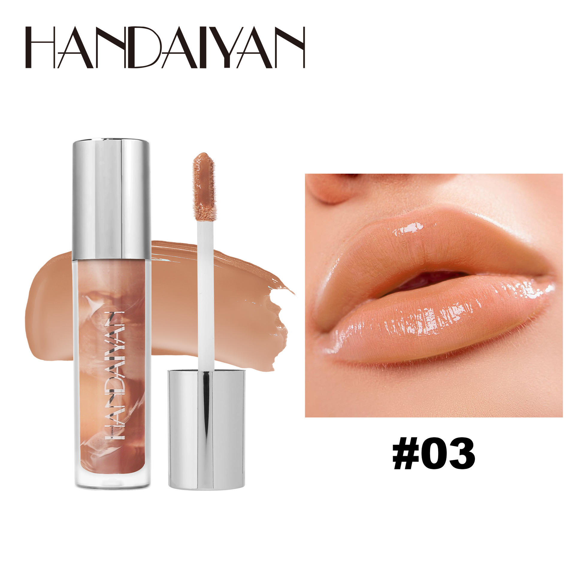 Esmalte labial espejo transfronterizo Handaiyan mármol humectante labial lápiz labial espejo esmalte labial image 9
