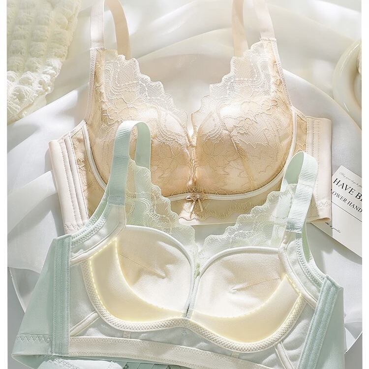 Clearance of Discontinued Sizes B Cup Thin Style, Side Breast Support, No Underwire, Women's Lace Sexy Bra 6766