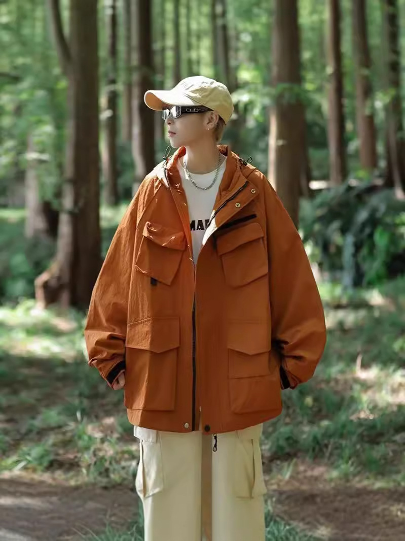 Japanese travel solid color jacket for men and women