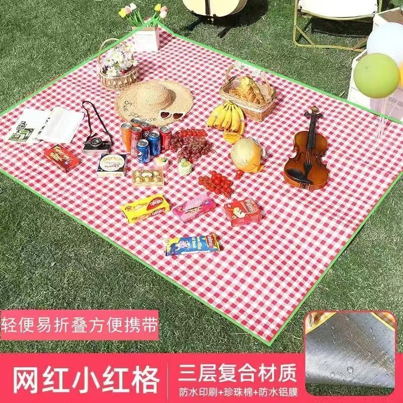 alfombra de piso de picnic alfombra a prueba de humedad gruesa tela de picnic impermeable primavera césped camping al aire libre picnic portátil plegable impermeable