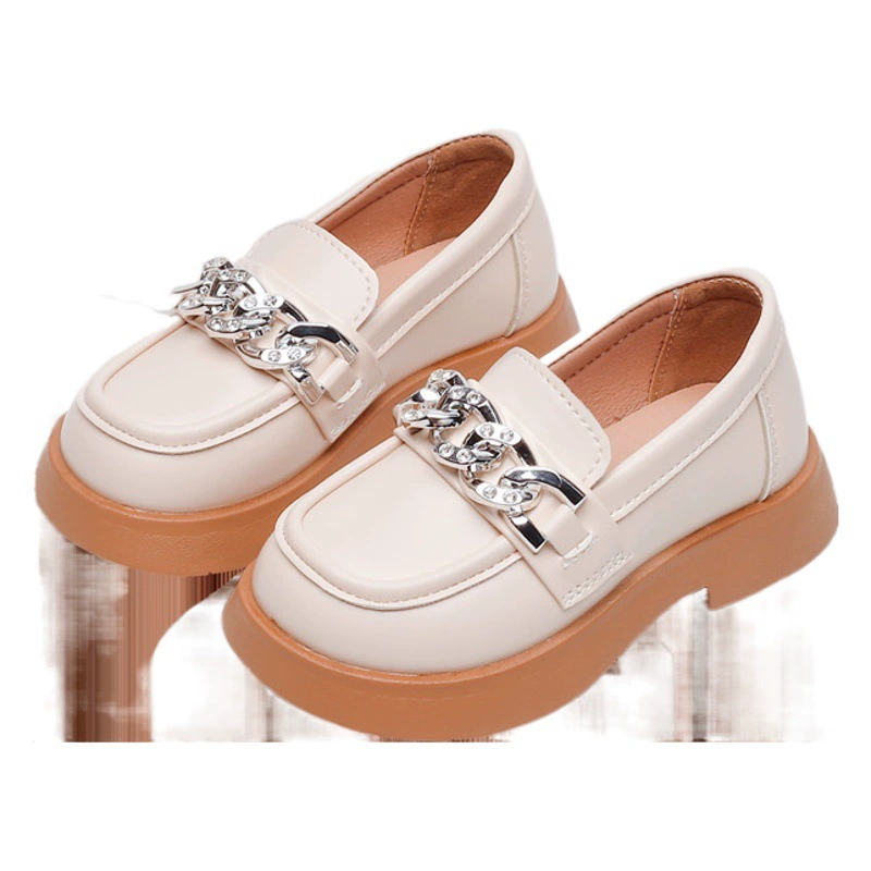 2023 Весна и осень Новые милые туфли принцессы для девочек, детская кожаная обувь с мультяшными героями, детская обувь маленького и среднего размера с мягкой подошвой, детская обувь оптом