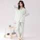 Combed Cotton Green Yaqi Moon Suit 25 New Cotton Feeding Clothes Cardigan Long Sleeve Maternity Pajamas Women's Home Clothes