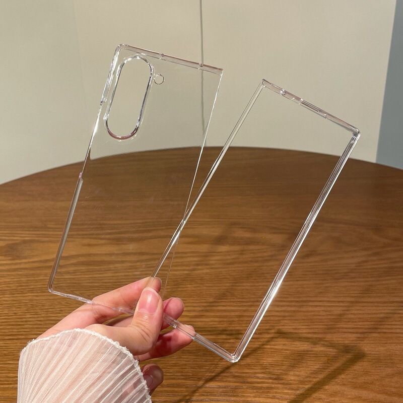 New Transparent Samsung Foldableing Screen Zfoldable7 Mobile Phone Case Suitable for Galaxy 5/6 Left and Right Screen Mobile Phone Protective Case