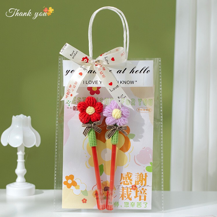 教师节礼物2025新款实用手工diy花束红笔幼儿园小学送女老师高档|undefined