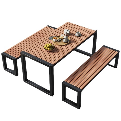 Retro Outdoor Table and Chair Set Balcony Table and Chair Combination Leisure Outdoor Courtyard Fashionable Simple Terrace Garden Table