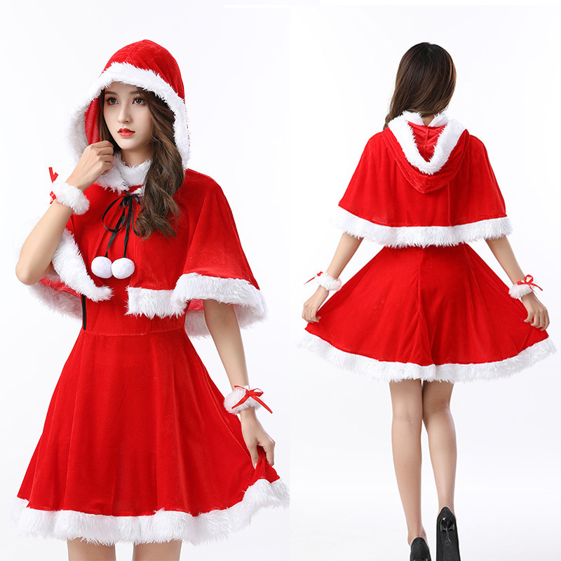 Christmas party performance cosplay costume santas stage costume christmas uniform ds party role cosplay outfits for women girls