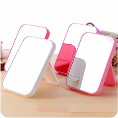 High-end flat makeup mirror, desktop colorful vanity mirror, foldable portable large square princess mirror