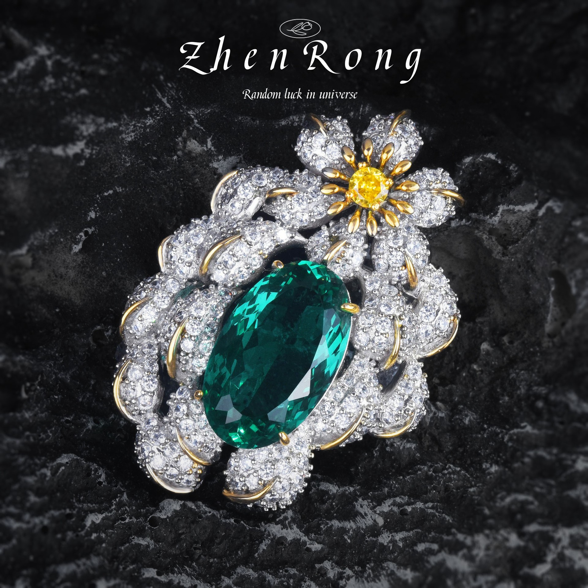 Italiano retro de gran tamaño de la paloma de sangre roja joya colgante broche de doble uso azul marino tesoro collar Esmeralda diamante color tesoro